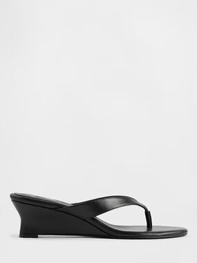 Gap Vegan Leather Wedge Thong Sandals